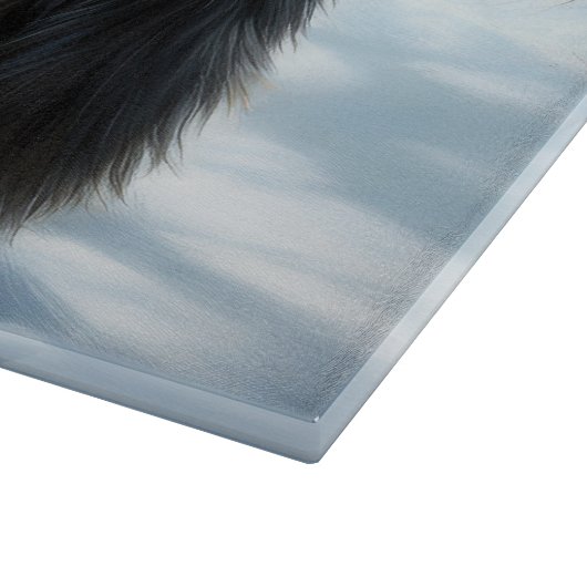 ベルギーのシェプドッグが雪のクリスマスを過ごした カッティングボード (角)