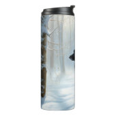 ベルギーのシェプドッグが雪のクリスマスを過ごした タンブラー (回転左)