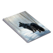 ベルギーのシェプドッグが雪のクリスマスを過ごした ノートブック (右側)