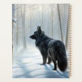 ベルギーのシェプドッグが雪のクリスマスを過ごした プランナー手帳 (裏面)