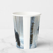 ベルギーのシェプドッグが雪のクリスマスを過ごした 紙コップ (右)