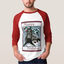 ベルギーのシェプドッグのクリスマスプレゼント Tシャツ