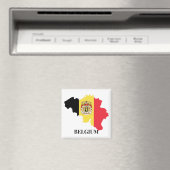 ベルギーのシルエット、国旗、 マグネット (インサイチュ (食洗機))