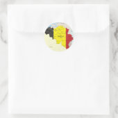 ベルギーのシールの地図 ラウンドシール (バッグ)