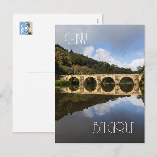 ベルギーのチニーにある聖ニコラス橋 シーズンポストカード (正面/裏面)