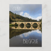 ベルギーのチニーにある聖ニコラス橋 シーズンポストカード (正面)