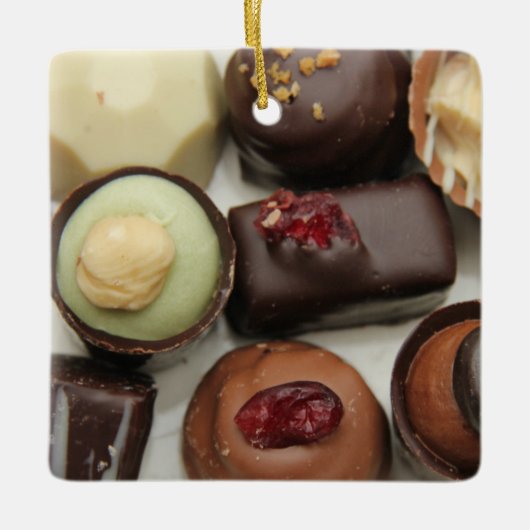 ベルギーのチョコレート セラミックオーナメント (正面)