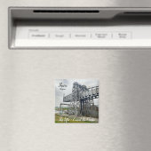 ベルギーのティュー島のボート乗り場 マグネット (インサイチュ (食洗機))