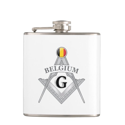 ベルギーのフリーメイソン記号 フラスク (正面)