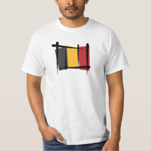 ベルギーのブラシの旗 Tシャツ