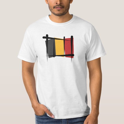 ベルギーのブラシの旗 Tシャツ (正面)