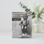 ベルギーのブリュッセルにあるManneken Pis ポストカード (スタンド正面)
