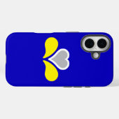 ベルギーのブリュッセルの旗 Case-Mate iPhoneケース (裏面 (横))