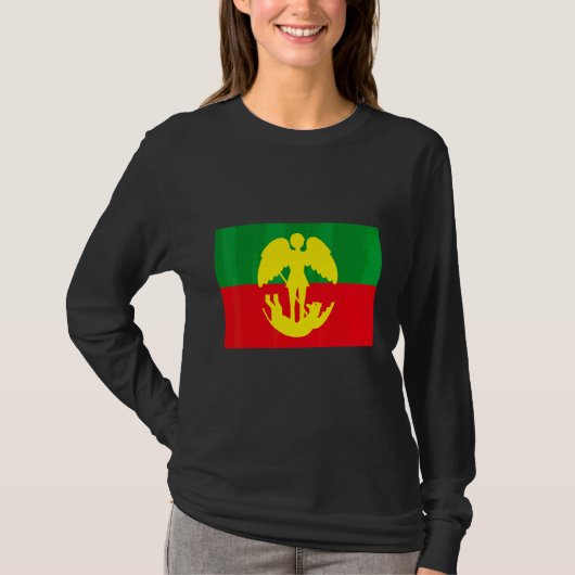 ベルギーのブリュッセルの旗 Tシャツ (正面)