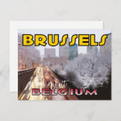 ベルギーのブリュッセルを訪れる ポストカード (正面/裏面)