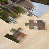 ベルギーのブルージュの古い家 ジグソーパズル (側面)