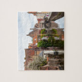 ベルギーのブルージュの古い家 ジグソーパズル (縦)