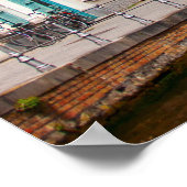 ベルギーのブルージュの古い家 ポスター (角)