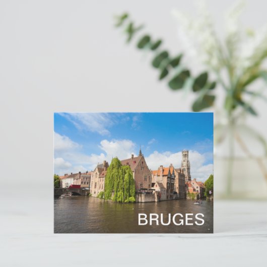 ベルギーのブルージュの古い家 ポストカード (スタンド正面)