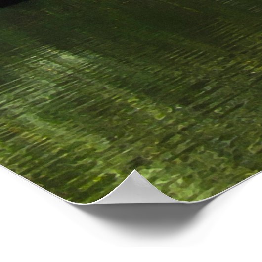 ベルギーのブルージュの湖の近くの小さな城 ポスター (角)