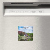 ベルギーのブルージュの湖の近くの小さな城 マグネット (インサイチュ (食洗機))