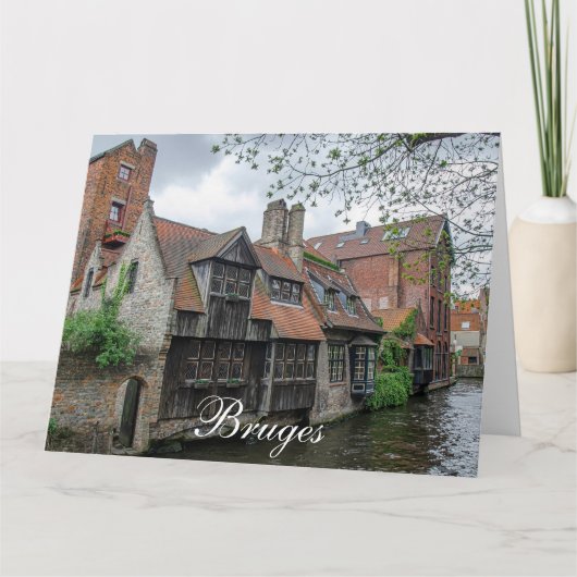 ベルギーのブルージュ旧市街 カード (正面)