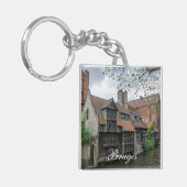 ベルギーのブルージュ旧市街 キーホルダー (正面左)
