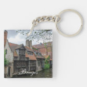 ベルギーのブルージュ旧市街 キーホルダー (裏面)