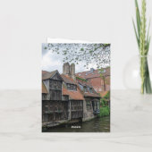 ベルギーのブルージュ旧市街 ノートカード (裏面)