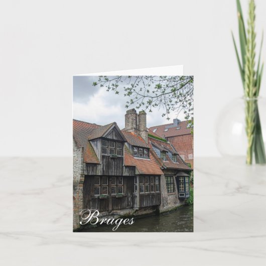 ベルギーのブルージュ旧市街 ノートカード (正面)