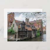 ベルギーのブルージュ旧市街 ポストカード (正面/裏面)