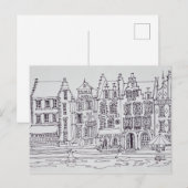 ベルギーのヘントの水辺のフランドル様式の建築 ポストカード (正面/裏面)