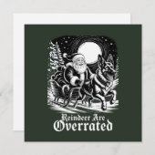 ベルギーのマリノアのクリスマスツリーの鹿は過大評価されている シーズンカード (正面/裏面)