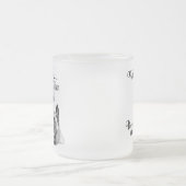 ベルギーのマリノアモダンートのかわいい犬種のスローガン フロストグラスマグカップ (中央)