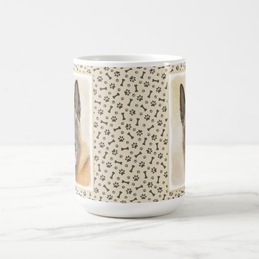 ベルギーのマリノア絵画ズ-かわいいオリジナルのドッグアート コーヒーマグカップ (中央)