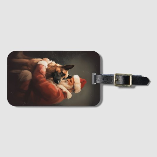 ベルギーのマリノイとサンタクロースフェスティバルクリスマス ラゲッジタグ (正面横)