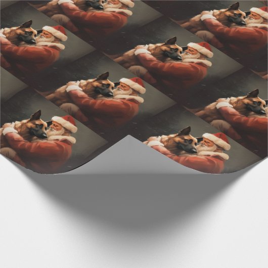 ベルギーのマリノイとサンタクロースフェスティバルクリスマス ラッピングペーパー (角)