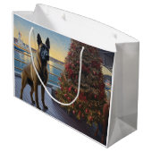 ベルギーのマリノイのクリスマスクルーズ：ポーソウルホリデー ラージペーパーバッグ (裏面アングル)