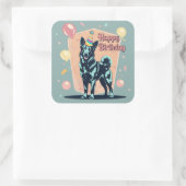 ベルギーのマリノイカラフルス犬 スクエアシール (バッグ)