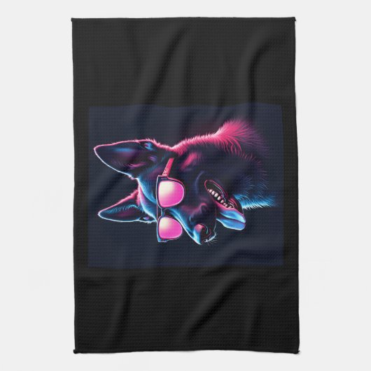 ベルギーのマリノイスドッグズベルギーのマリノイスTシャツ キッチンタオル (縦)