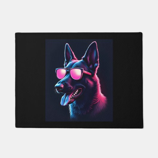 ベルギーのマリノイスドッグズベルギーのマリノイスTシャツ ドアマット (正面)