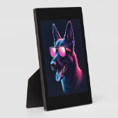 ベルギーのマリノイスドッグズベルギーのマリノイスTシャツ フォトプラーク (側面)