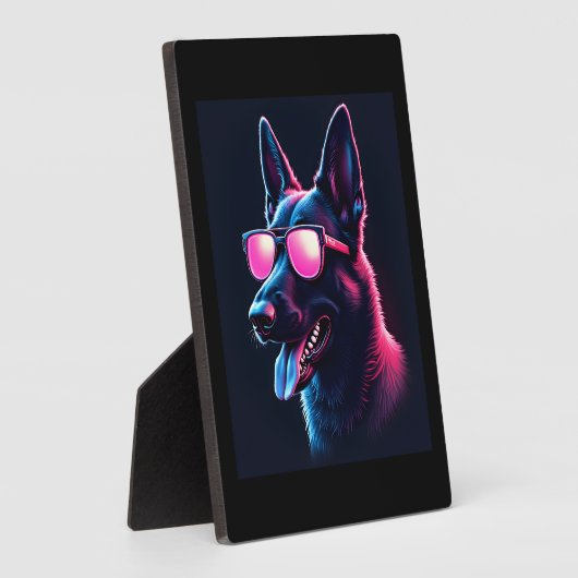 ベルギーのマリノイスドッグズベルギーのマリノイスTシャツ フォトプラーク (側面)