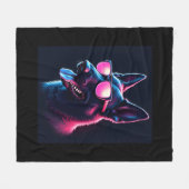 ベルギーのマリノイスドッグズベルギーのマリノイスTシャツ フリースブランケット (正面(横))