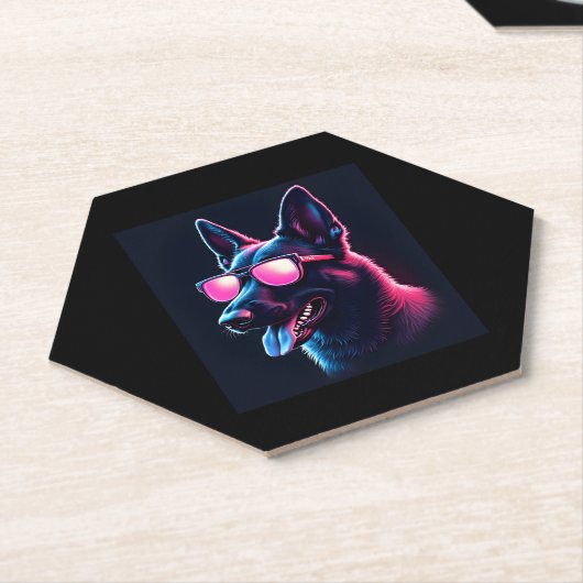 ベルギーのマリノイスドッグズベルギーのマリノイスTシャツ ペーパーコースター (アングル)