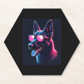 ベルギーのマリノイスドッグズベルギーのマリノイスTシャツ ペーパーコースター (正面)