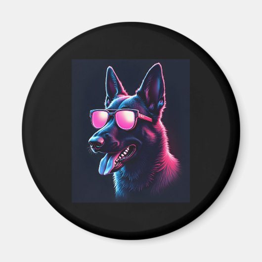 ベルギーのマリノイスドッグズベルギーのマリノイスTシャツ マグネット (正面)