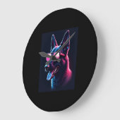 ベルギーのマリノイスドッグズベルギーのマリノイスTシャツ ラージ壁時計 (傾斜)