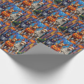 ベルギーのマリノイスドッグトリックオアトリートハロウィーン ラッピングペーパー (角)