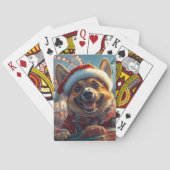 ベルギーのマリノイスドッグローラーコースタークリスマス トランプ (裏面)